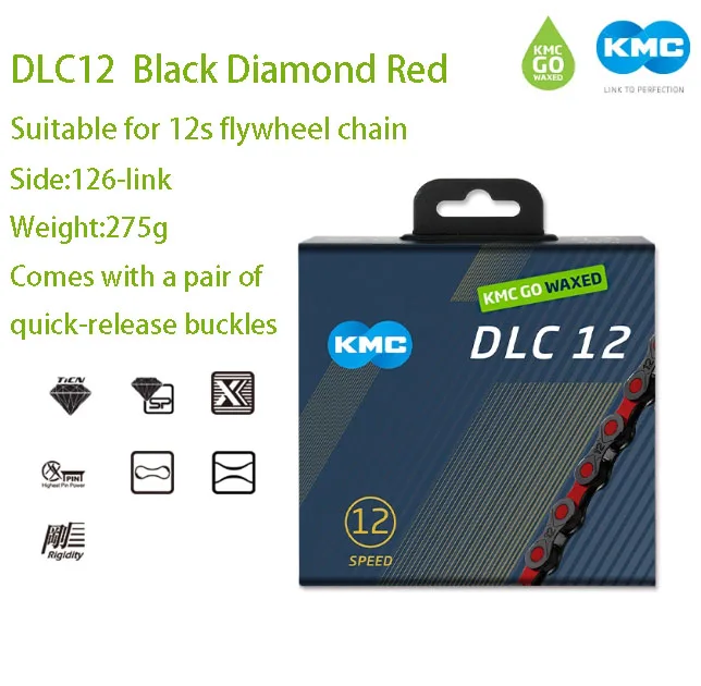 KMC 11\12 Speed Waxed Series Fietsketting Waterdicht en antiaanbaklaag Lichtgewicht semi-holle ketting