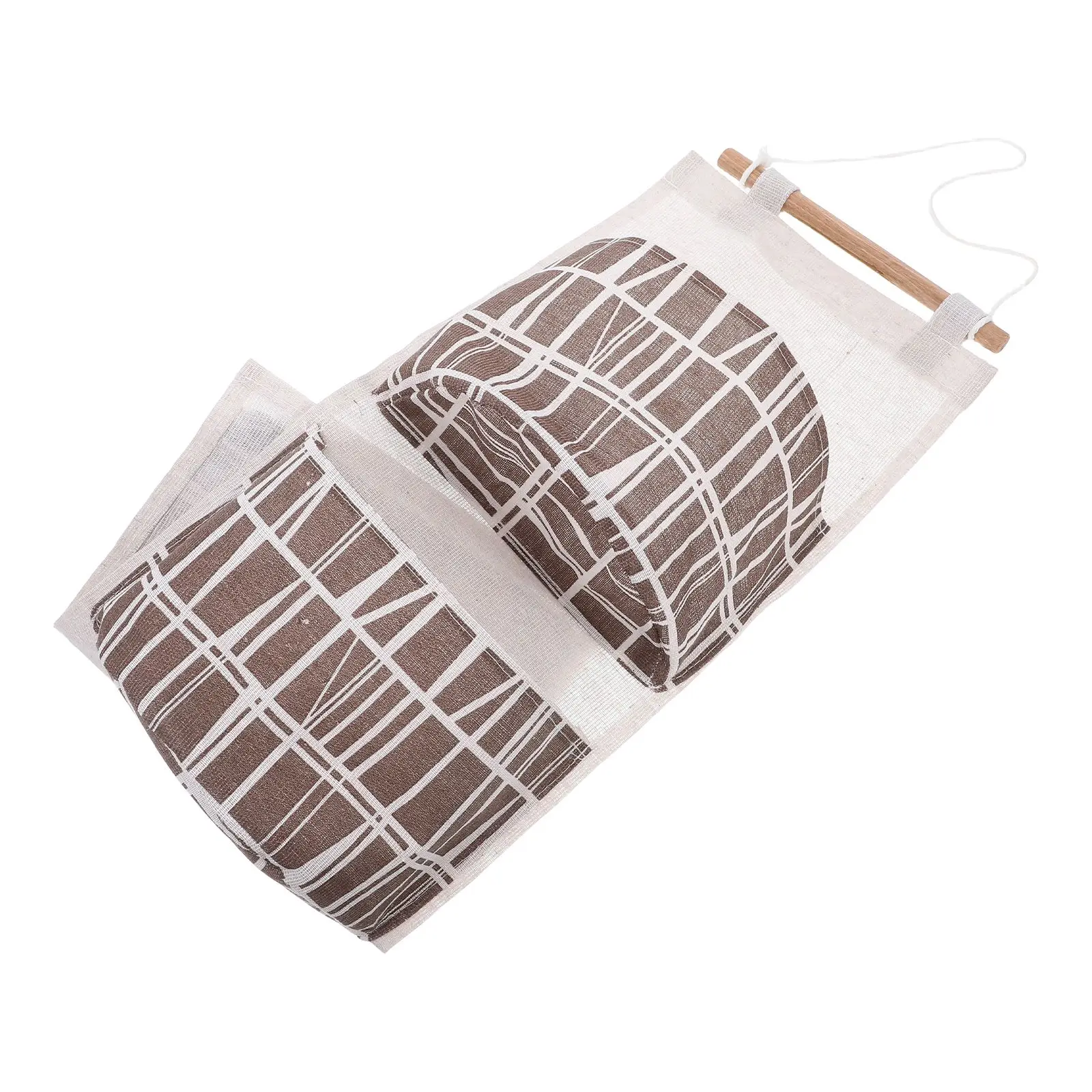 Waterproof Storage Hanging Bag Wall Thicken Coffee Cotton Linen Reusable Fabric