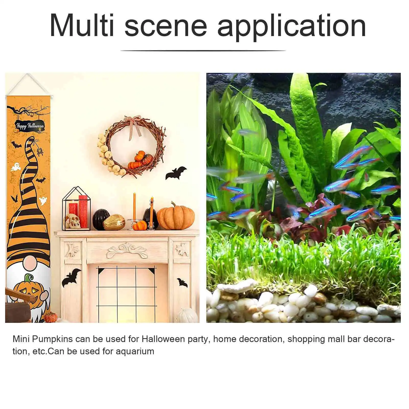 

6Pcs Miniature Halloween Pumpkins Resin Craft Decorations for Home Party Scene Layout Micro Landscape Desktop Ornament