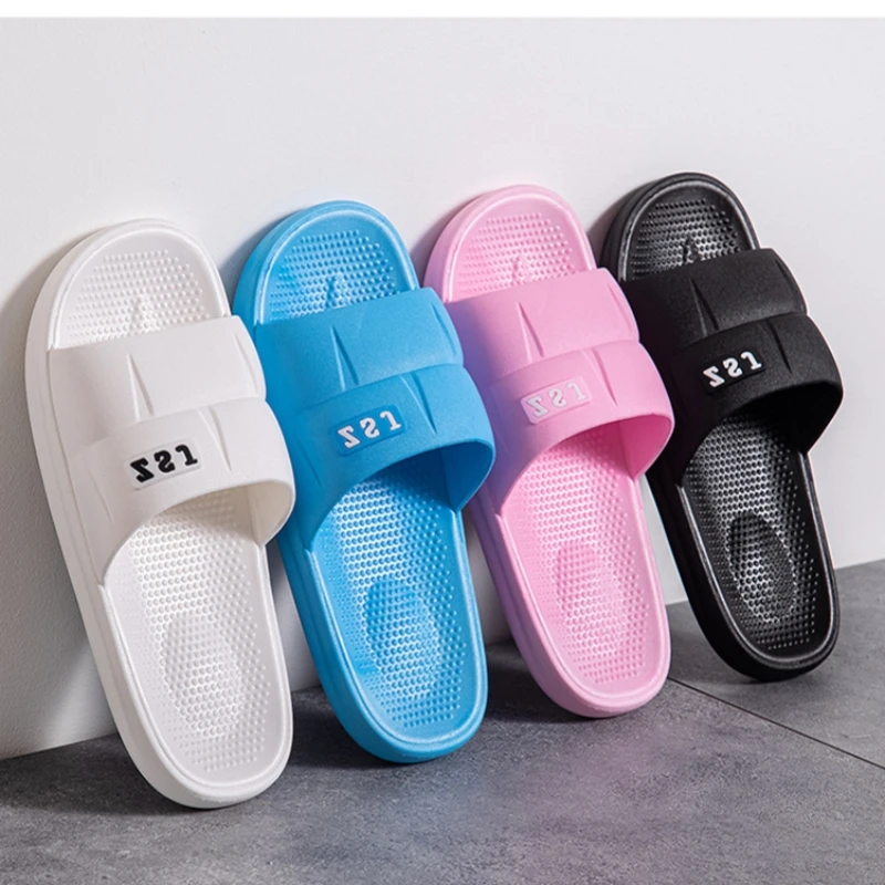 Summer Slippers Soft Sole Comfortable Unisex Home Shoe Children Indoor Bathroom Non-slip Thick Sole Slides Kids Beach Flip-flops