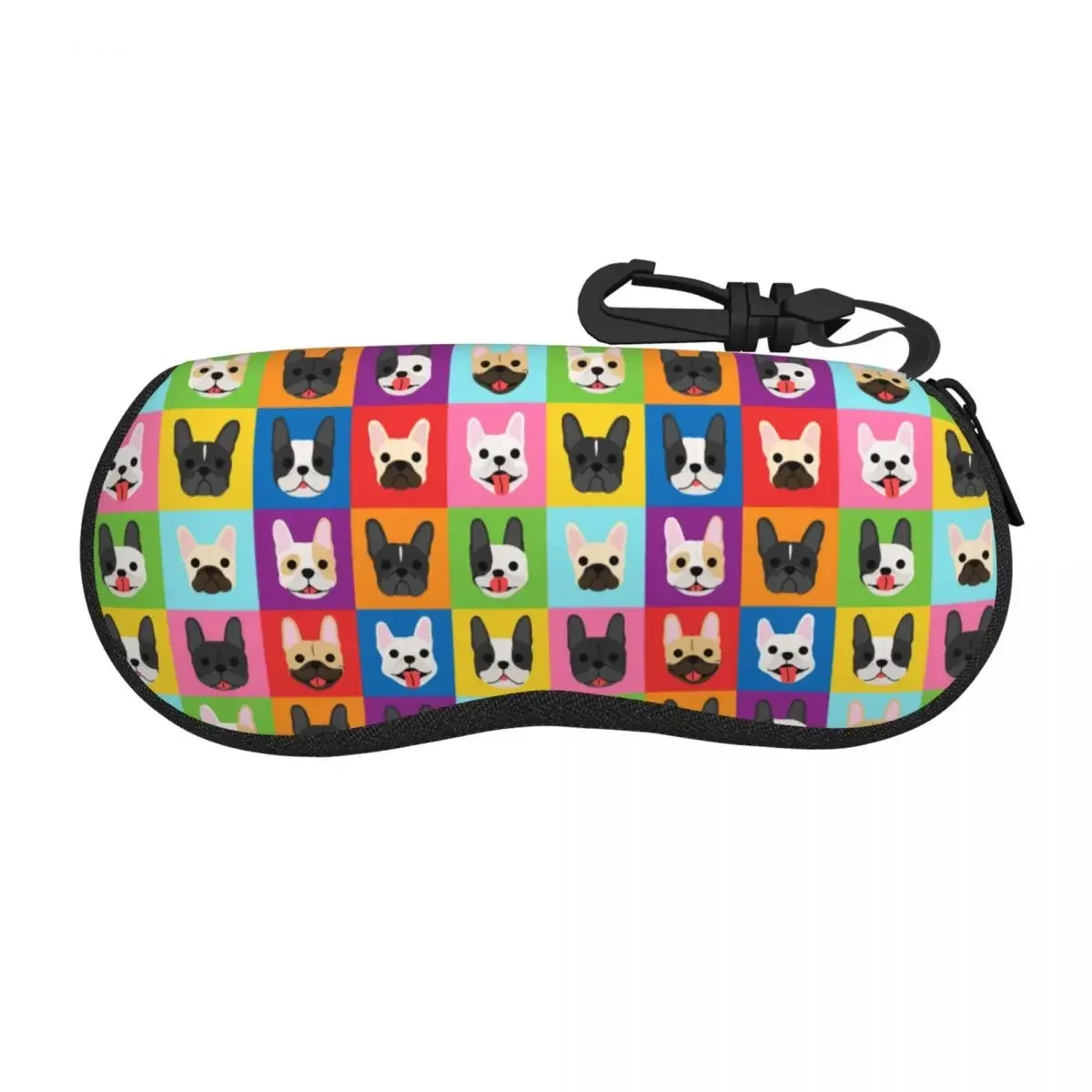 

Custom French Bulldog Faces Shell Glasses Case Unisex Fashion Frenchies Dog Pet Gift Eyeglasses Case Sunglasses Protector Box