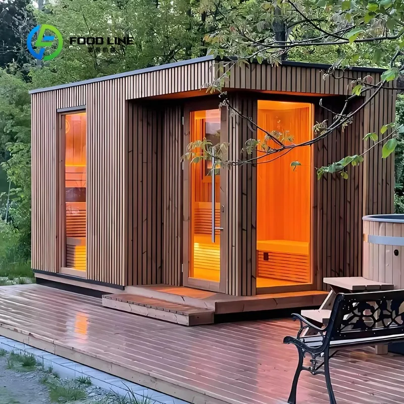 Customized Sauna Room Outdoor Use Weather Resistant Solid Wood Structure For Backyard Garden Bulk Purchase Best Offer