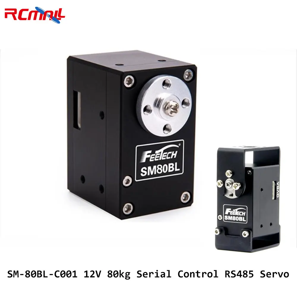 

SM-80BL-C001 12V 80kg Serial Control RS485 Servo Brushless Motor High Precision Magnetic Coding 360 Degree Serial Bus Servo