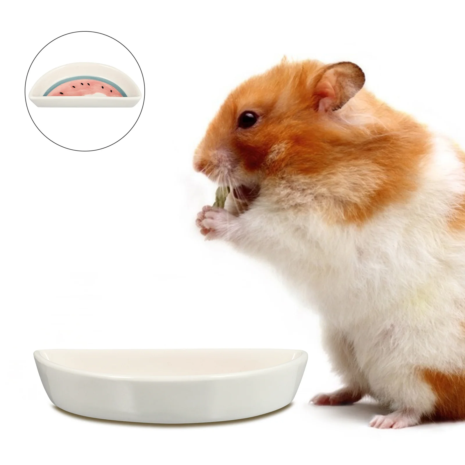 

Ceramic Hamster Food Bowl Sturdy Small Pet Feeder Easy to Wash Food Container Pet Accessories Hamster Feeding Bowl