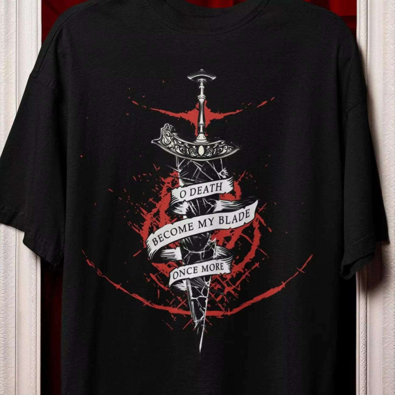 Maliketh The Black Blade Shirt, Gothic Elden Ring Fan Apparel, Dark Souls Merch, Gamer Tee
