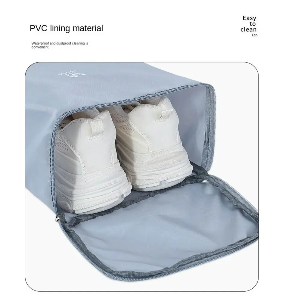 

Waterproof Travel Shoe Bag Dust-Proof Breathable Shoe Pouch Organizer Large Capacity with Zipper Shoe Carrier Bag Household