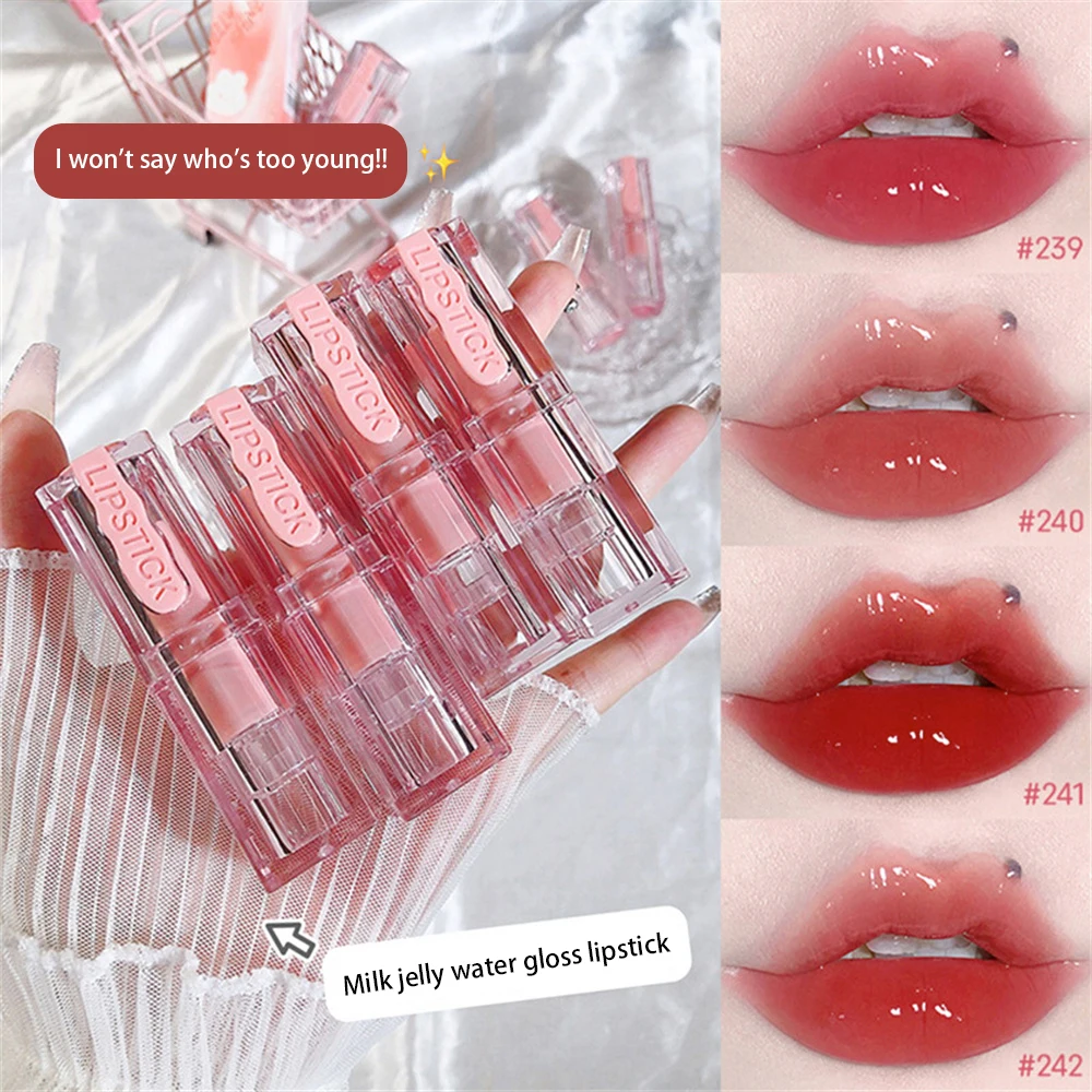 Lippen öl glatt dünn und leicht fit Paste 3g Lippen produkte Lippenstift Soft Touch feuchtigkeit spendend verzweigt Make-up Set Gelee Lippenstift