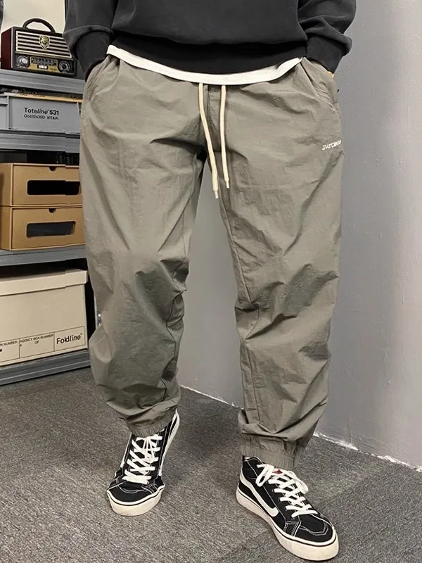 

Summer Lightweight American Casual Sports Pants Loose Qui Dry Breathable Fitn Running Trendy Brand Men's Loose Fit Trousers