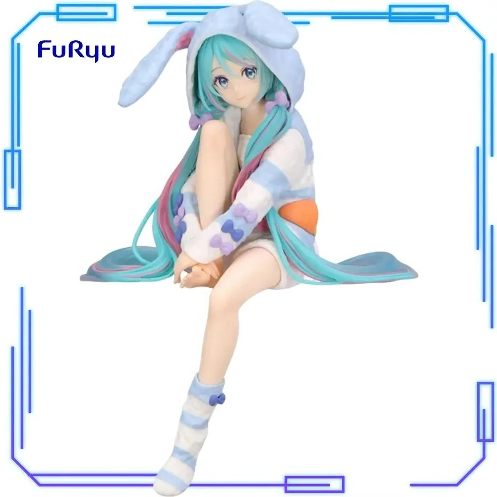 in-stock-furyu-original-genuine-piapro-characters-hatsune-miku-rabbit-ear-pajamas-blue-ver-14cm-model-toys-noodle-stopper-figure