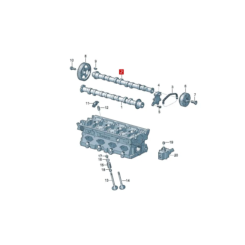 A6L A4 TT A6 (imported) Golf (imported)  Volkswagen Eos exhaust camshaft 06F109102B 50007587 06F109102E 06F109102J