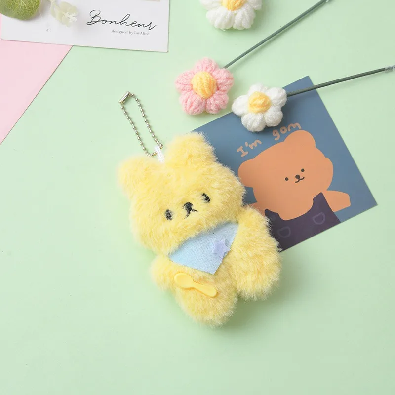 Schattige pluche sleutelhanger poppen dieren hanger sleutelhanger voor vrouwen meisjes cartoon knuffels pop schooltas rugzak charme sleutelhanger cadeau