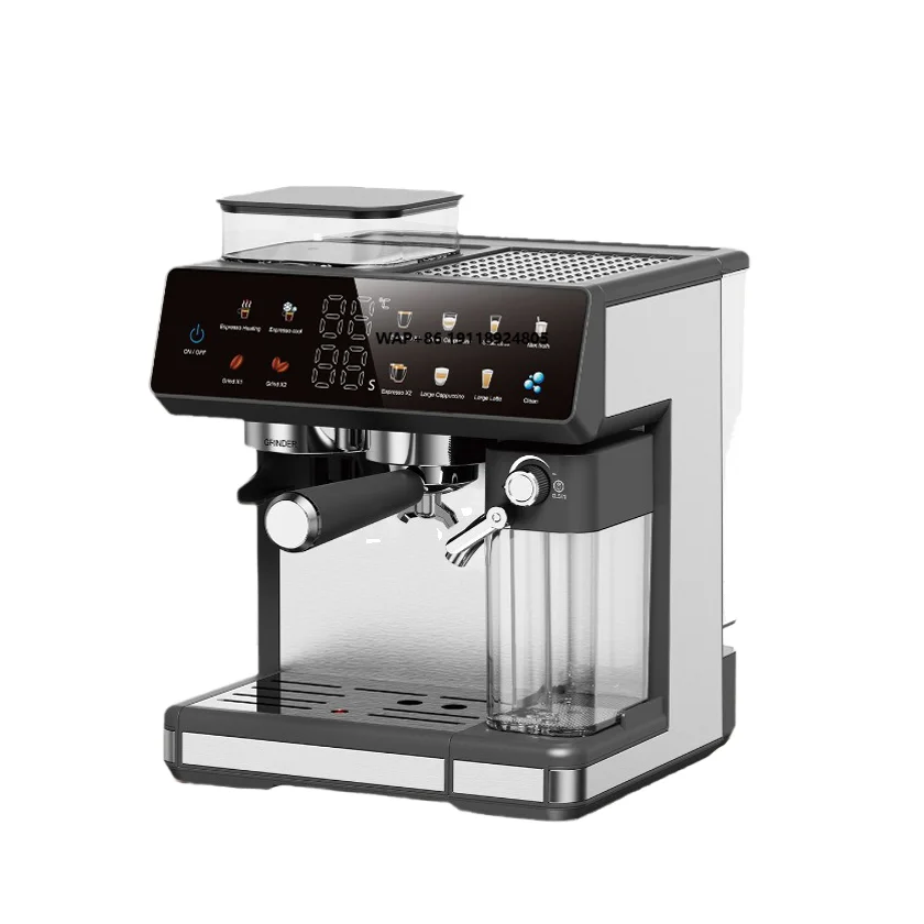 

Stainless Steel 4 in 1 Cappuccino Latte Italian 20 Bar Home Semi-Automatic Smart Commercial Coffee Machine