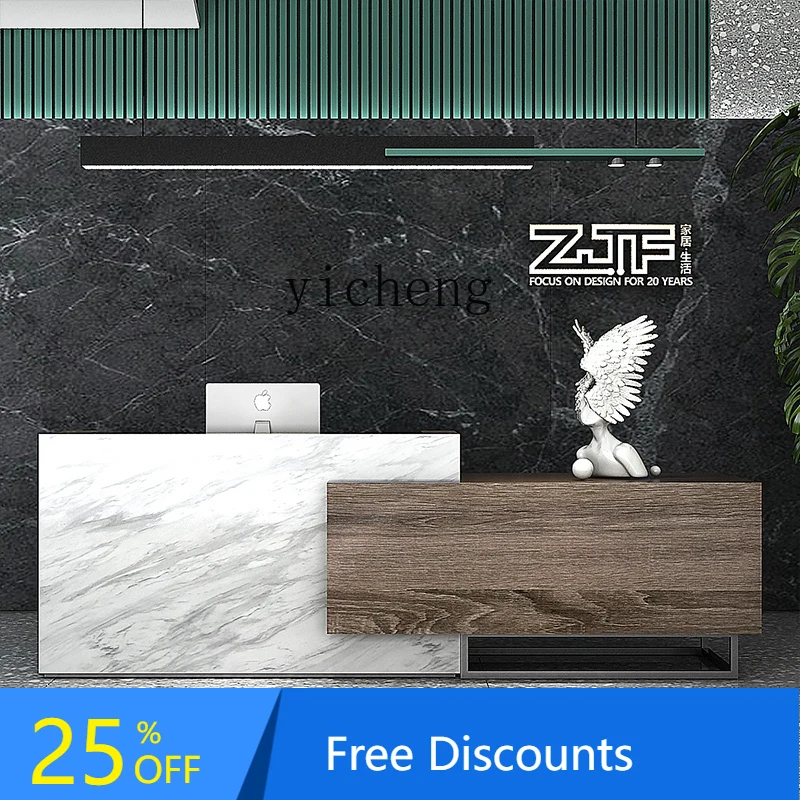 

LYY Cashier Simple Modern Counter Office Consulting Reception Desk Company Front Desk