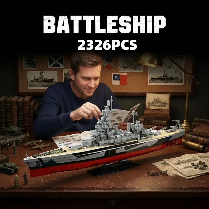 

2326PCS USS COLORADO Model Toys Building Blocks Assembly Small Particle Bricks Home Ornaments Boys Adult Birthday Gifts