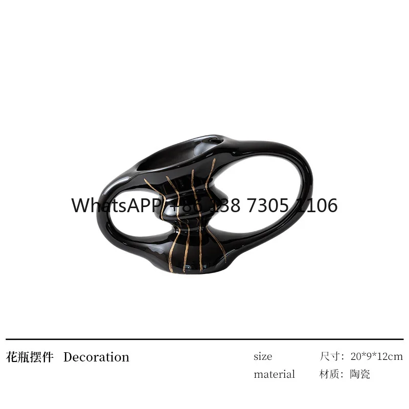 High sense niche creative ceramic vase geometric art ornament living room porch TV cabinet home