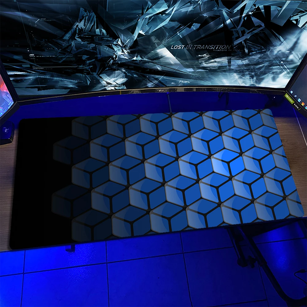 

Gaming Mousepad XXL Large Keyboard Pads on The Table Game Speed Desk Mat Anime 900x400mm Mouse Mat Art Geometry Mouse Pad