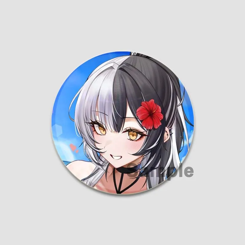 32/44/58mm Hololive Brooches Cute Cartoon Girl Round Button Pins Fashion Jewelry Accessories Clothes Bag Backpacks Badge Gifts
