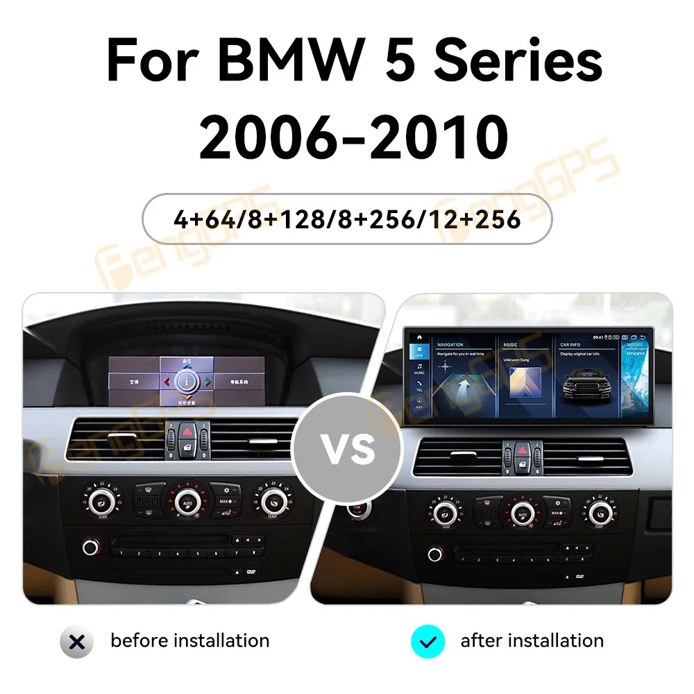 Android 13 Car Radio Stereo Android Car Radio For BMW 5 Series E60 E61 E63 E64 E90 E91 E92 E93 CCC CIC Multimedia Video Player