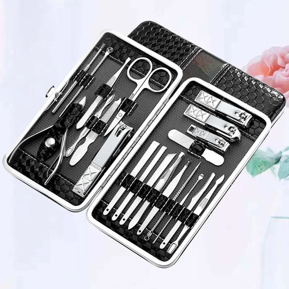 

21Pcs Nail Clipper Set Stainless Steel Professional Manicure Tools for Fingernail Toenail Trimming and Shaping Nail Cutter File