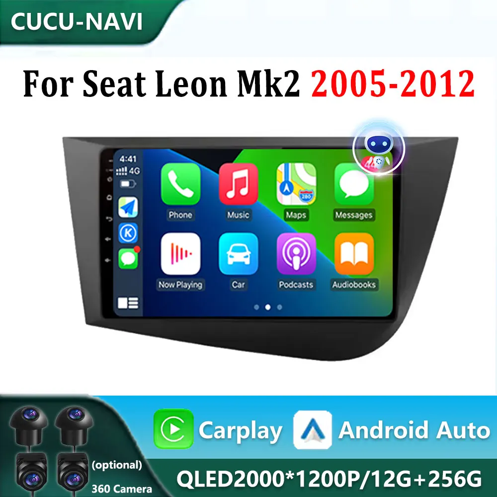 

8G 128G Android OS Mulitmedia player For Seat Leon Mk2 2005-2012 Car radio Stereo Carplay GPS navi Audio 7862 Octa Core headUnit