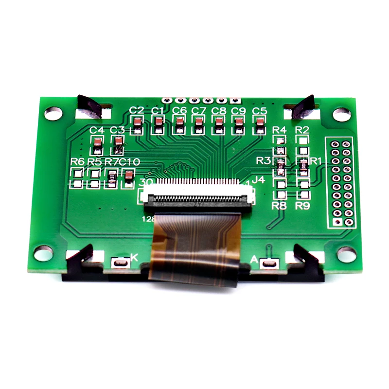 12864-29LCD Reflective Backlight Free Dot Matrix Module COG with Iron Frame SPI Serial Parallel Port ST7565R LCD Screen