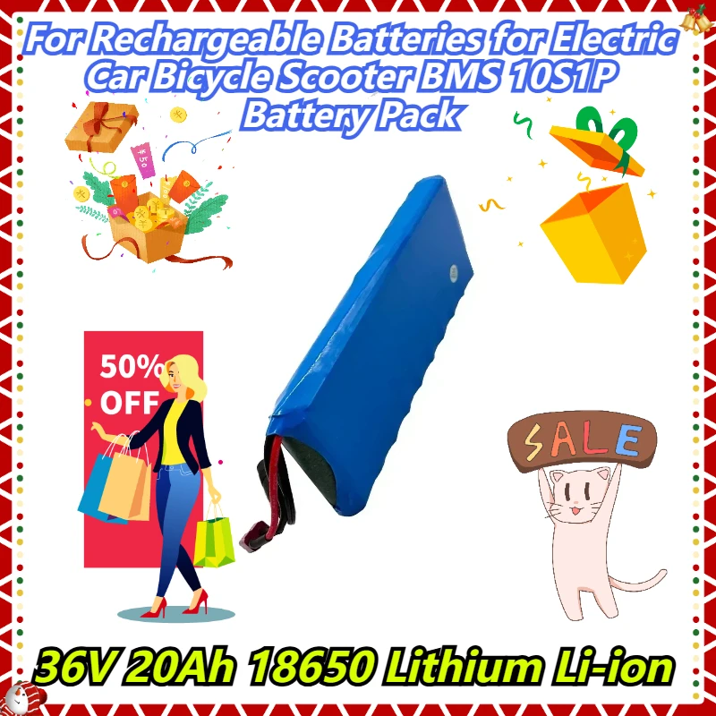 

36V 20Ah 18650 Lithium Li-ion For Rechargeable Batteries for Electric Car Bicycle Scooter BMS 10S1P Battery Pack