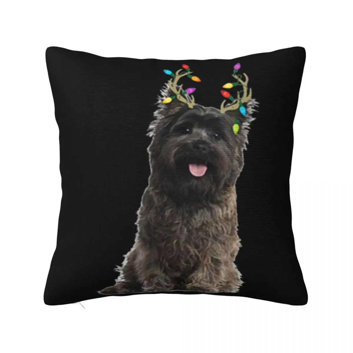 Beautiful Cairn Terrier Reindeer Christmas Dog Plus Size Male Personality Crewneck Boy Animal Pillow Case