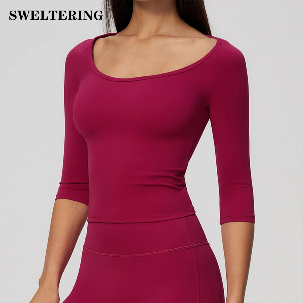 Yoga Short Sleeve Women's Slim Sports T-Shirts Fitness Half Sleeve Shirts Female Gym Workout Top Running Active Wear Sport Top