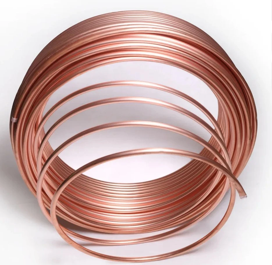 Soft Coil Copper Tube 2mm/3mm/4mm/5mm/6mm/8mm/10mm/12mm T2 Copper Seamless Round Pipe Tubing for Refrigerators Air conditioners
