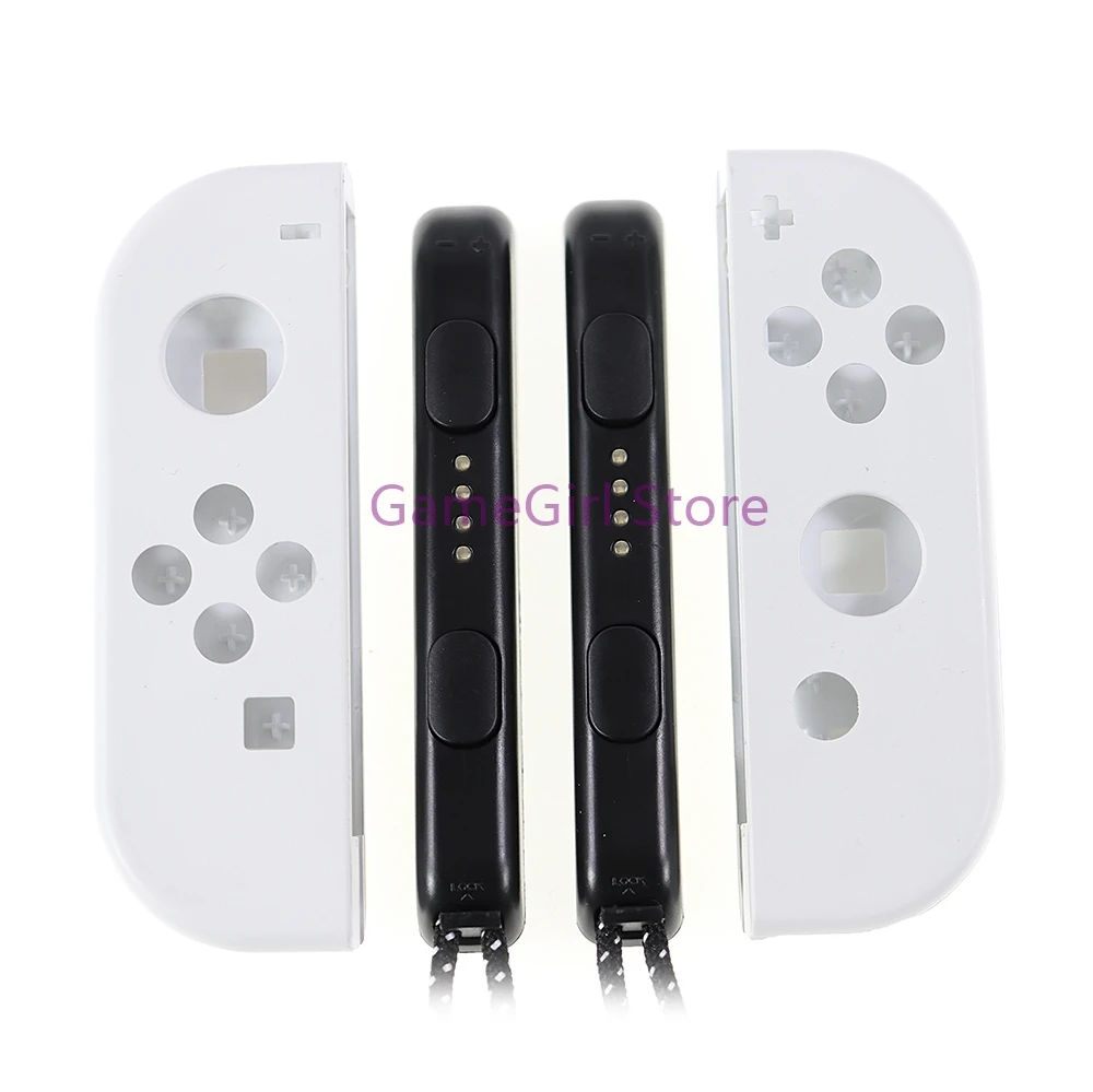 1set für ns schalter oled joy-con weiß linker und rechter griff gehäuse gehäuse gehäuse abdeckung mit ersatz teilen mittlerer rahmen