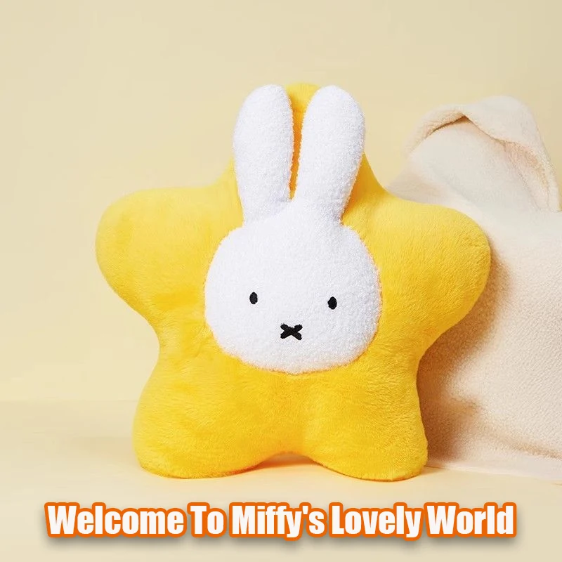 

Kawaii Miffy Throw Pillow Cartoon Creative Boris Plush Doll Fashion Comfortable Cushion Anime Accessories Perfect Birthday Gifts