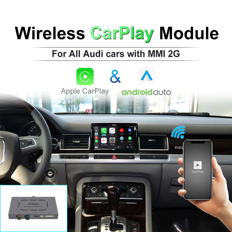 For Audi Series MMI 2G 2003 2009 Automotive Wireless Carplay Interface Box Module Android Auto Mirror Link Connection Upgrade