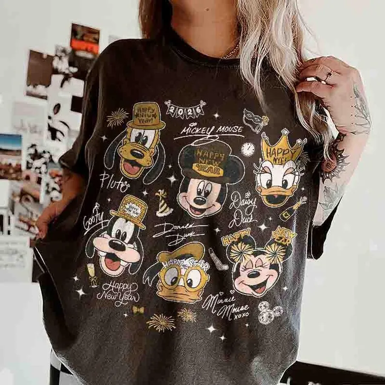 

Mickey And Friends Happy New Year 2026 Shirts 2026 Family Shirts