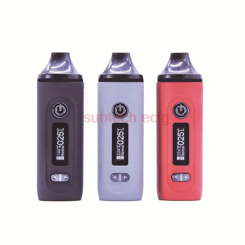 Dry Herb Vaporizer Anix Gemini Herbal Starter Kit 2200mah Battery Tempreture Control OLED Screen E Cigarettes Tobacco Vape Pen