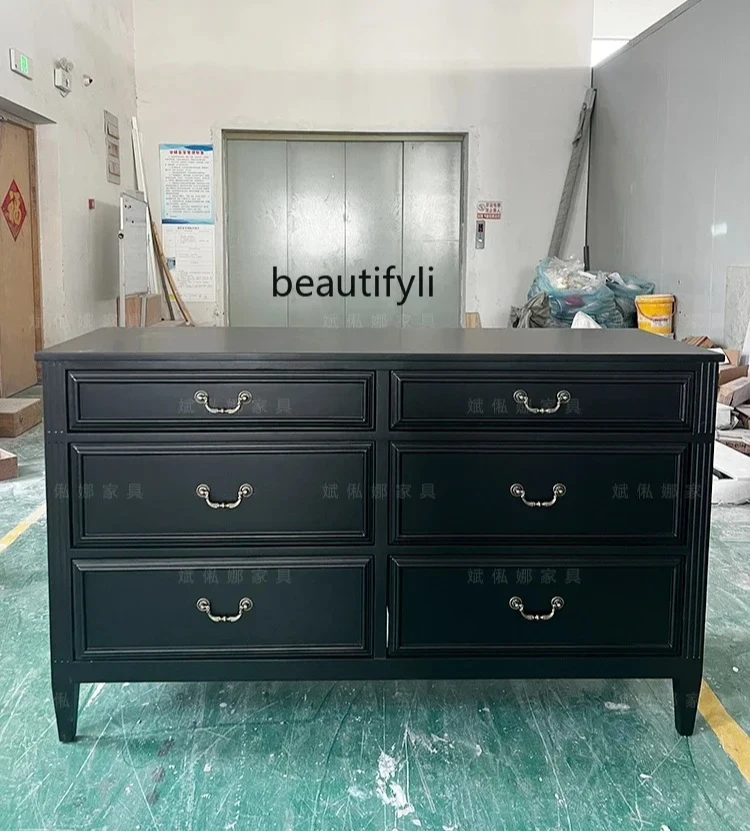 

D2520 Solid Wood Storage Neoclassical Chest of Drawers/Multifunctional Cabinet Storage Entrance Cabinet