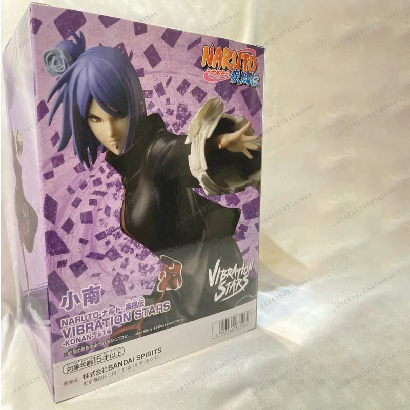 In Stock Banpresto Original Naruto Shippuden VIBRATION STARS Akatsuki Konan PVC Anime Action Figures Model Collection Toy