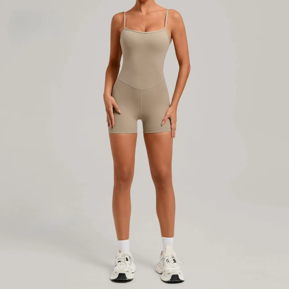 

Backless One-Piece Yoga Suit Tight-Fitting Sports Bodysuit Fitness Suit Adjustable Shoulder Strap Jumpsuit GYM Workout Clothes