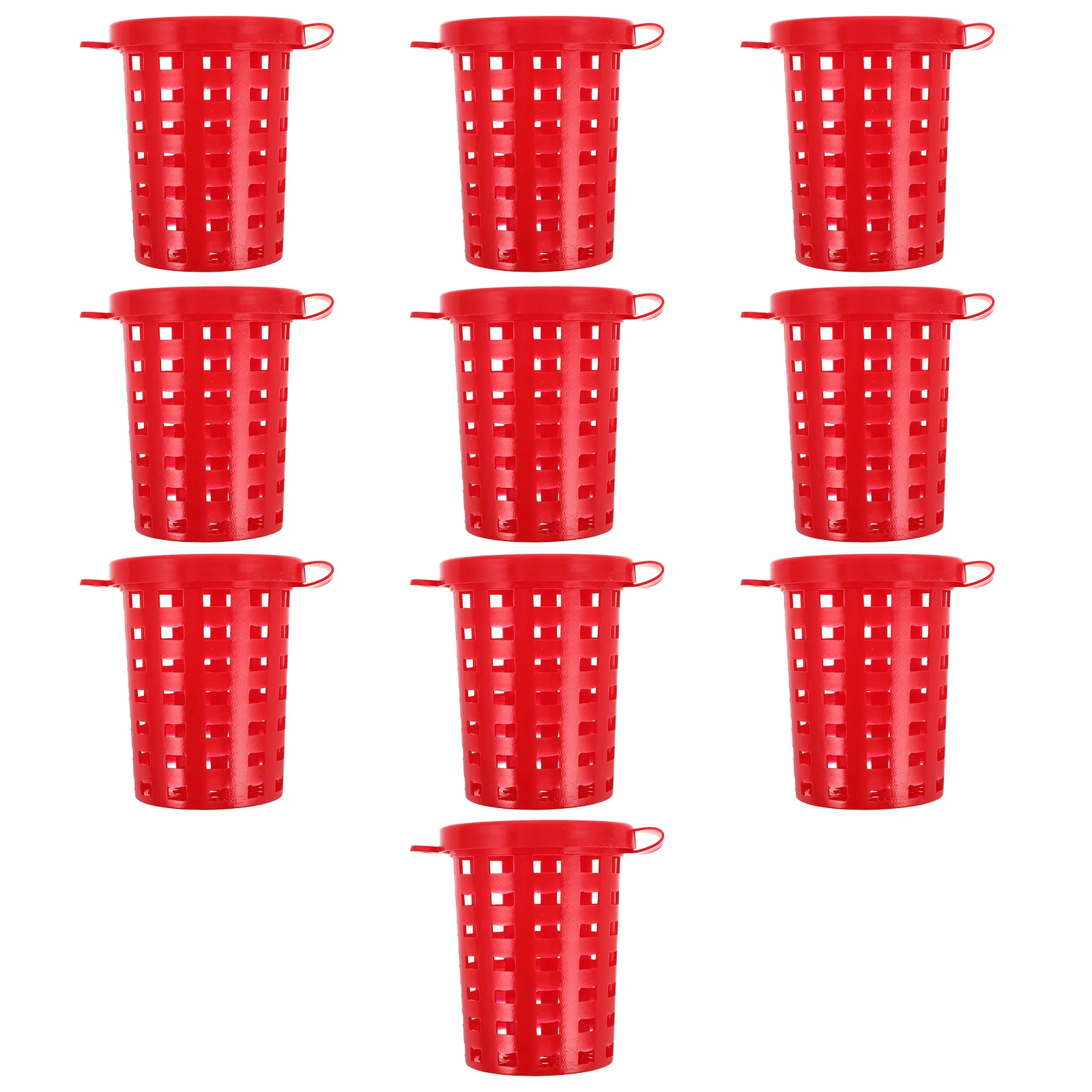 10 Uds. Grande para camarones, cangrejo, pesca al aire libre, trampa portátil duradera, soporte para cesta de cebo, lavabo para cebo de pesca