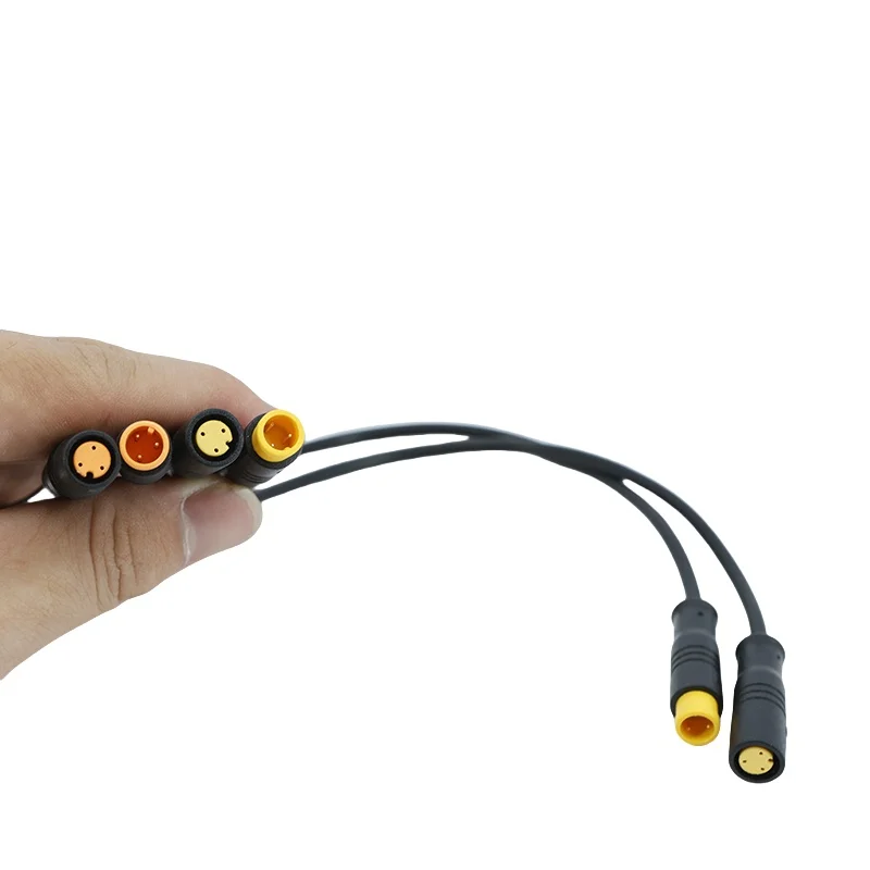 Waterproof 20cm M8 9mm 3pin Electric Bicycle Butt Plug Male to Male Female to Male Wire for Ebike E-Bike Display Cables H
