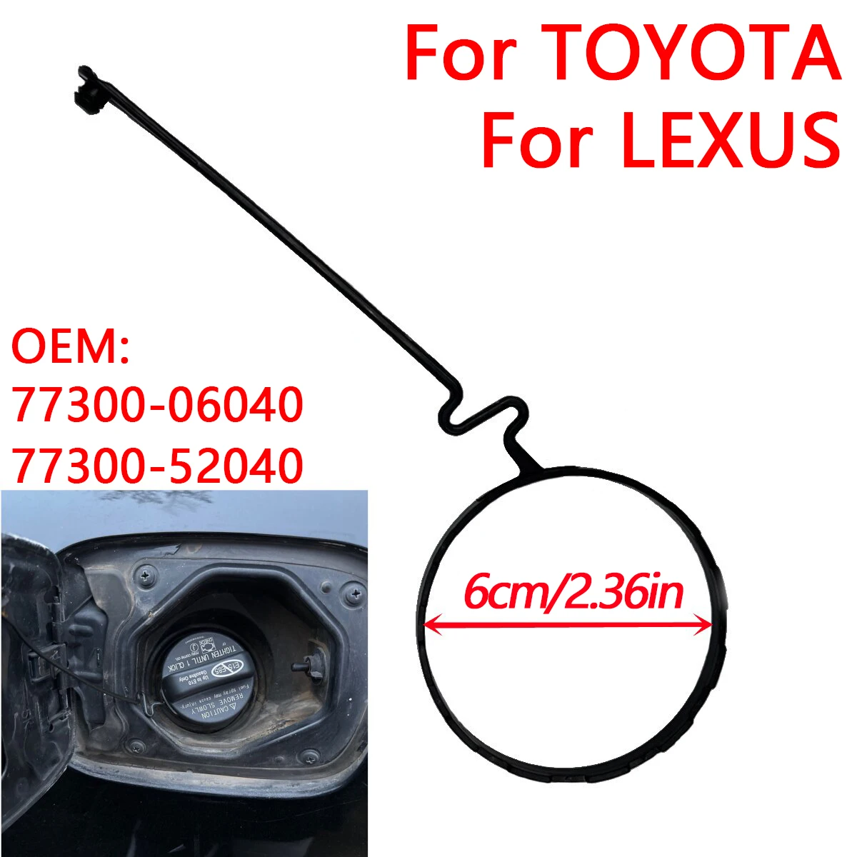 Styling Gas fit Oil Car Fuel Tank Cap Cover Cable Line Rope Petrol for Prado Camry Scion ES300 Tacoma Corolla Sequoia Matrix