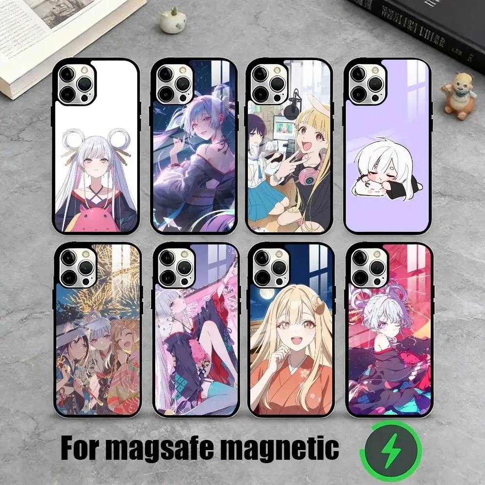 K-Kaguya Moon Princess Graphic Phone Case For iPhone17,16,15,14,13,12,11 Plus,Pro Max Magnetic For Magsafe Wireless Charging