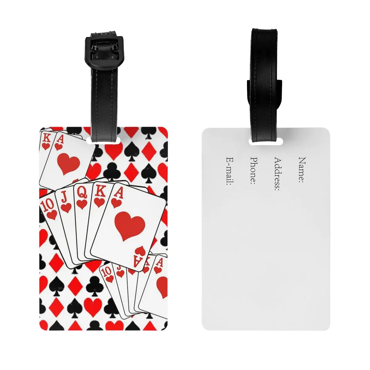 

Бирки для багажа Casino Nights Red Queen Of Hearts, аксессуары для чемоданов, бирки для дорожных сумок, держатели для этикеток, идентификационные бирки для имени и адреса