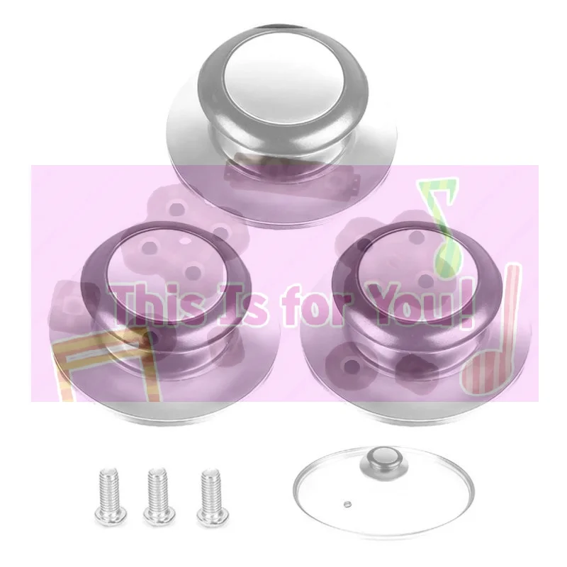 【MA】1/2Set Replacement Knob Handle Stainless Steel Lid Knob For Glass Lid Pot Pan Cover Cookware Kitchen Accessories