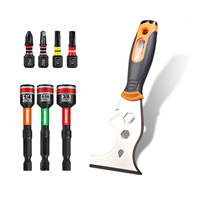 Geinxurn 19-in-1 Multi-Function Scraper,Magnetic S2 Steel Bits and Impact SAE Nut Driver Bits Set for Home Repair & DIY Projects