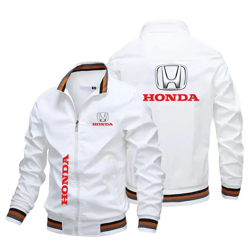 

2025 New Honda Outdoor Men's Jacket Spring and Autumn Leisure Car Jacket Stand Up Collar Zipper Sports Windproof Clothing