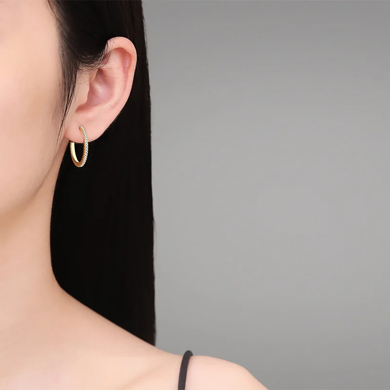 HAIMAITONG PT950 أقراط مويسانيتي بلاتينية عبر الحدود، أقراط، 55 نقطة من آذان مويسانيتي في اليابان وكوريا الجنوبية