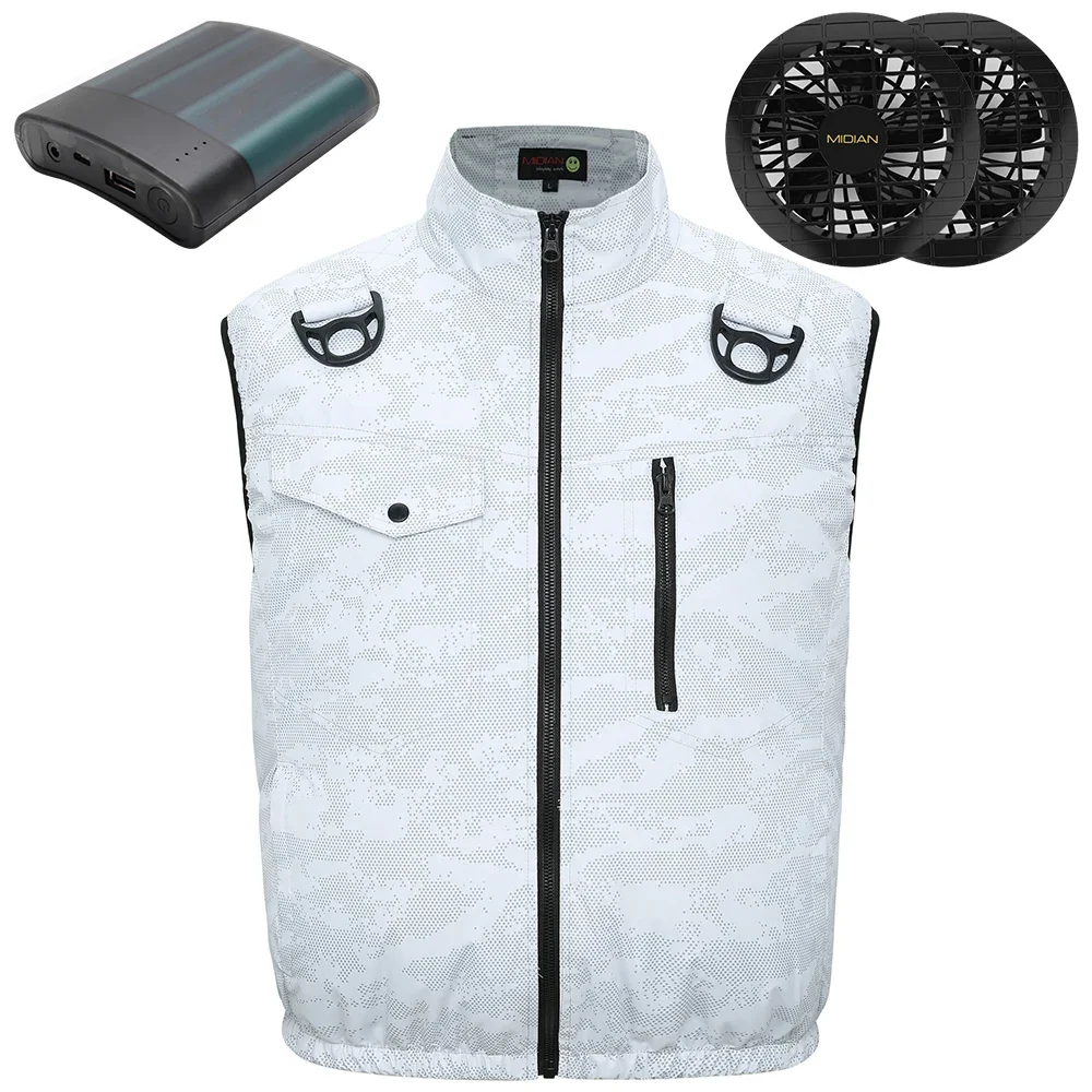 MIDIAN Womens Vests & Waistcoats Journalist Vest Ice vest Riding Gear Motorcycle With Fan And Battery Pack