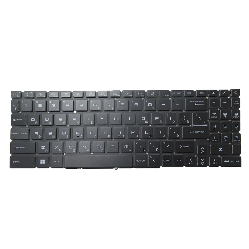 

Клавиатура для ноутбука без подсветки UK US RU TR CZ для MSI Sword 15-A12U серии Sword 15 A12UC A12UD A12UE A12UG, черный