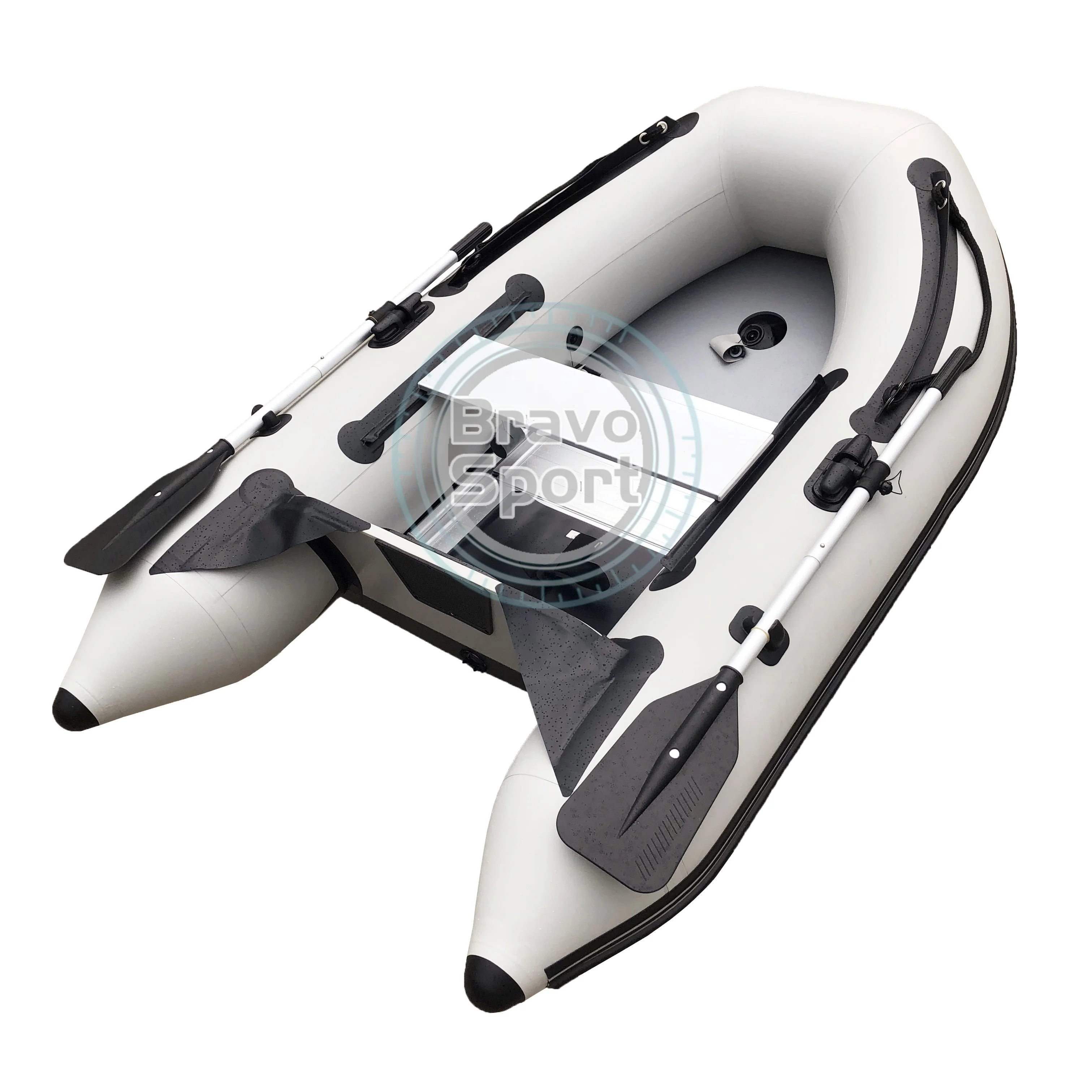 Best Selling 230cm Hypalon/PVC Inflatable Boat Deep V  for Family & Fishing