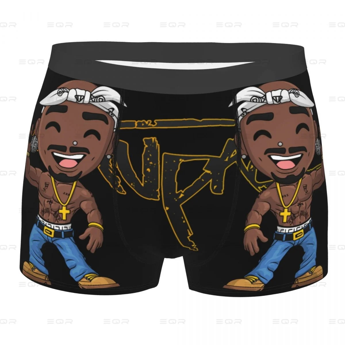 Rapper Tupac Men Underwear, Highly Breathable printing High Quality Gift Idea